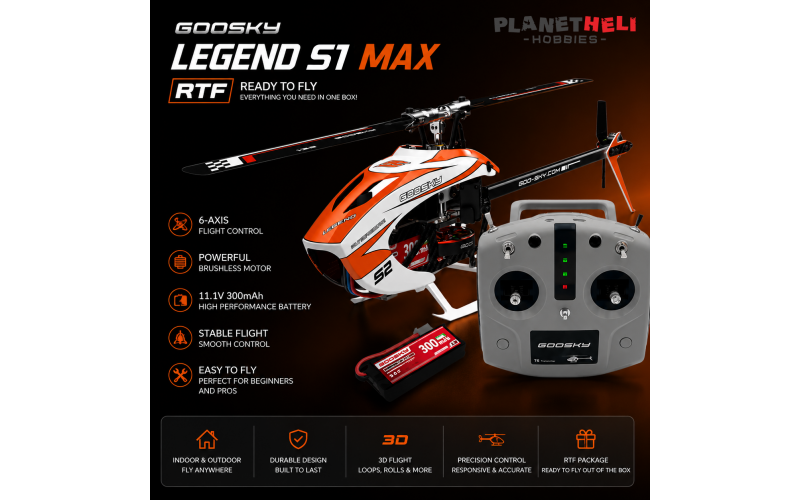 Goosky Legend S1 MAX New Edition  Helicopter (RTF) - Orange